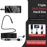 3 in 1 Endoscope Camera 480hd 8mm 5m Hard Cable Usb Waterproof Inspection high definition endoscope camera