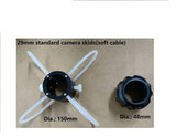 50mm Pan Tilt Pipe Inspection Camera for underwater wells 8 inch AHD Monitor with screen 20m to 60m with meter counter