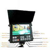 50mm Pan Tilt Pipe Inspection Camera for underwater wells 8 inch AHD Monitor with screen 20m to 60m with meter counter