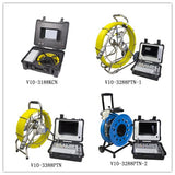 HD 8inch screen 60m cable length 7mm fiberglass cable sewer video inspection camera sewer crawler camera self leveling