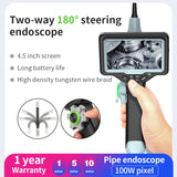 Handheld single Lens Industrial 3mm Endoscope 4.5inch Lcd Screen Portable Borescope 1.2m tungsten wire Inspection Cable