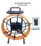 50mm Pan Tilt Pipe Inspection Camera for underwater wells 8 inch AHD Monitor with screen 20m to 60m with meter counter