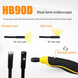 Factory Customized 9MM Dual Lens 3.7mm Endoscope Camera IP67  Sewer Industrial Borescope with 3.5Inch Display Inspection ca